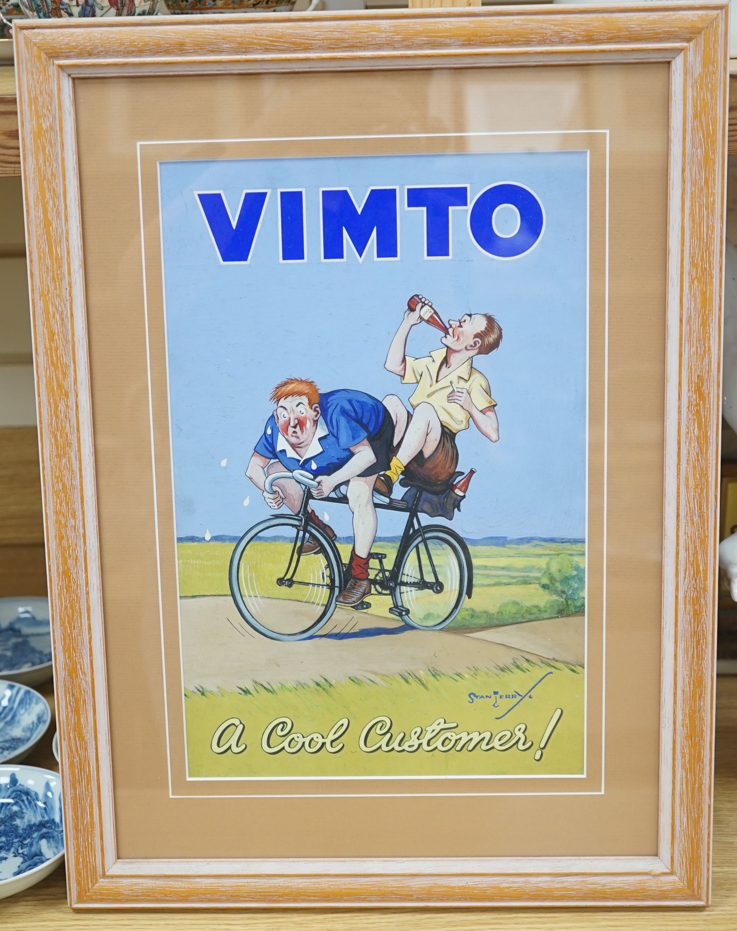 Original artwork for Vimto advertisement by Punch cartoonist Stan Terry (1890-1950), signed, c.1930, 35 cm X 23cm